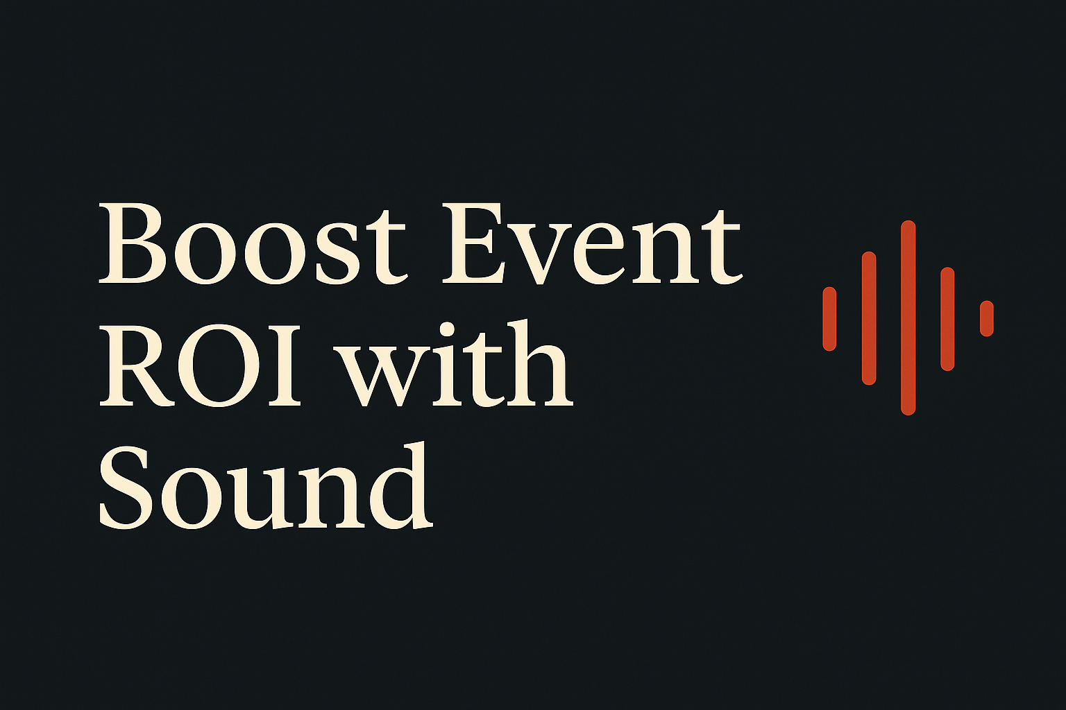 Charcoal background with cream text and an orange sound wave icon enhancing the design.