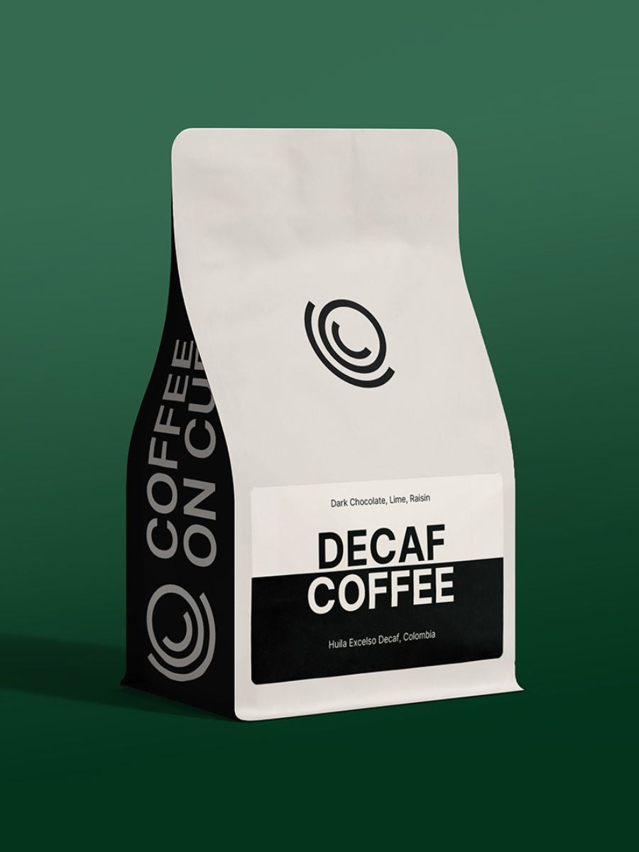 250g bag of Coffee on Cue decaf coffee