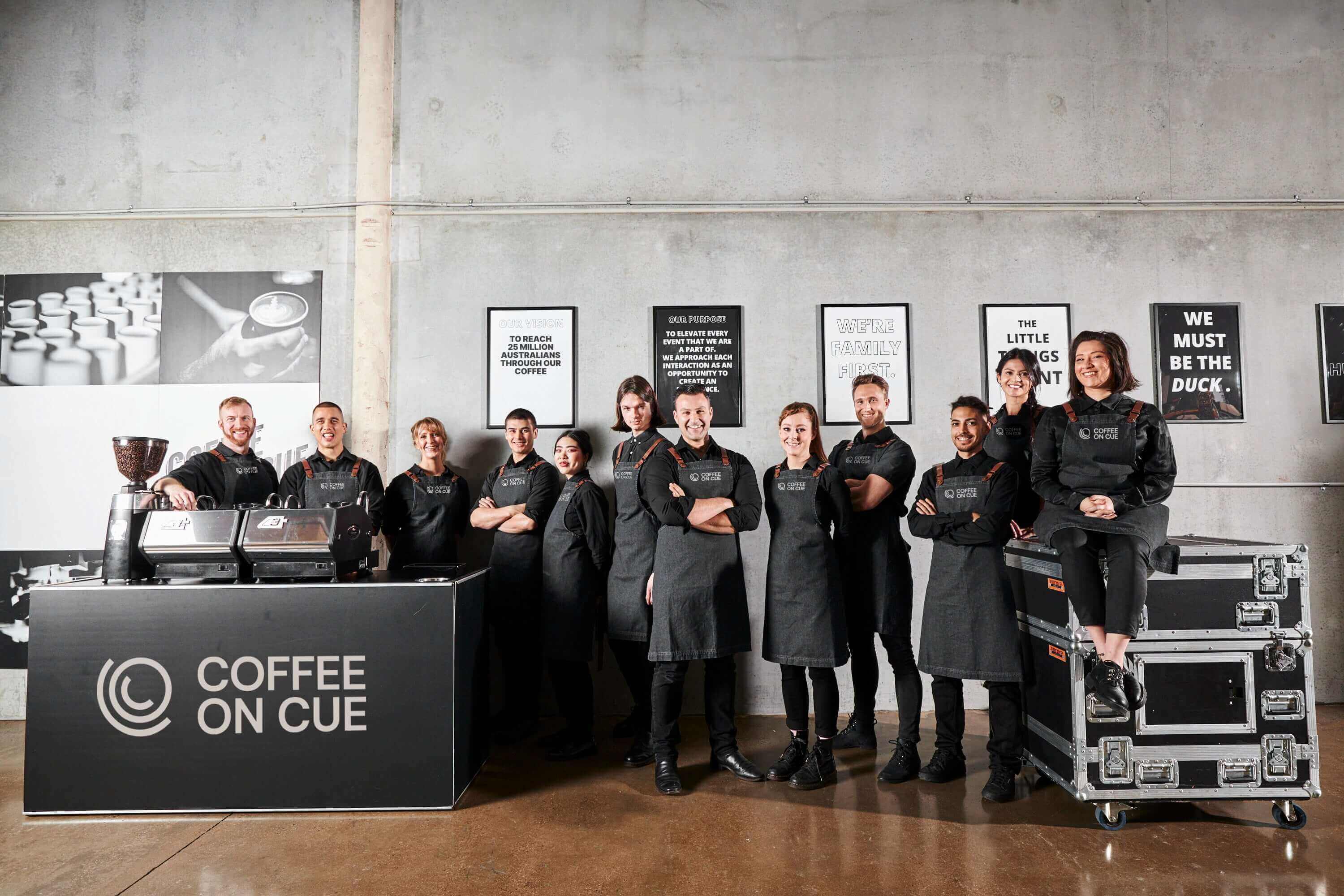 Coffee on Cue team of barista staff