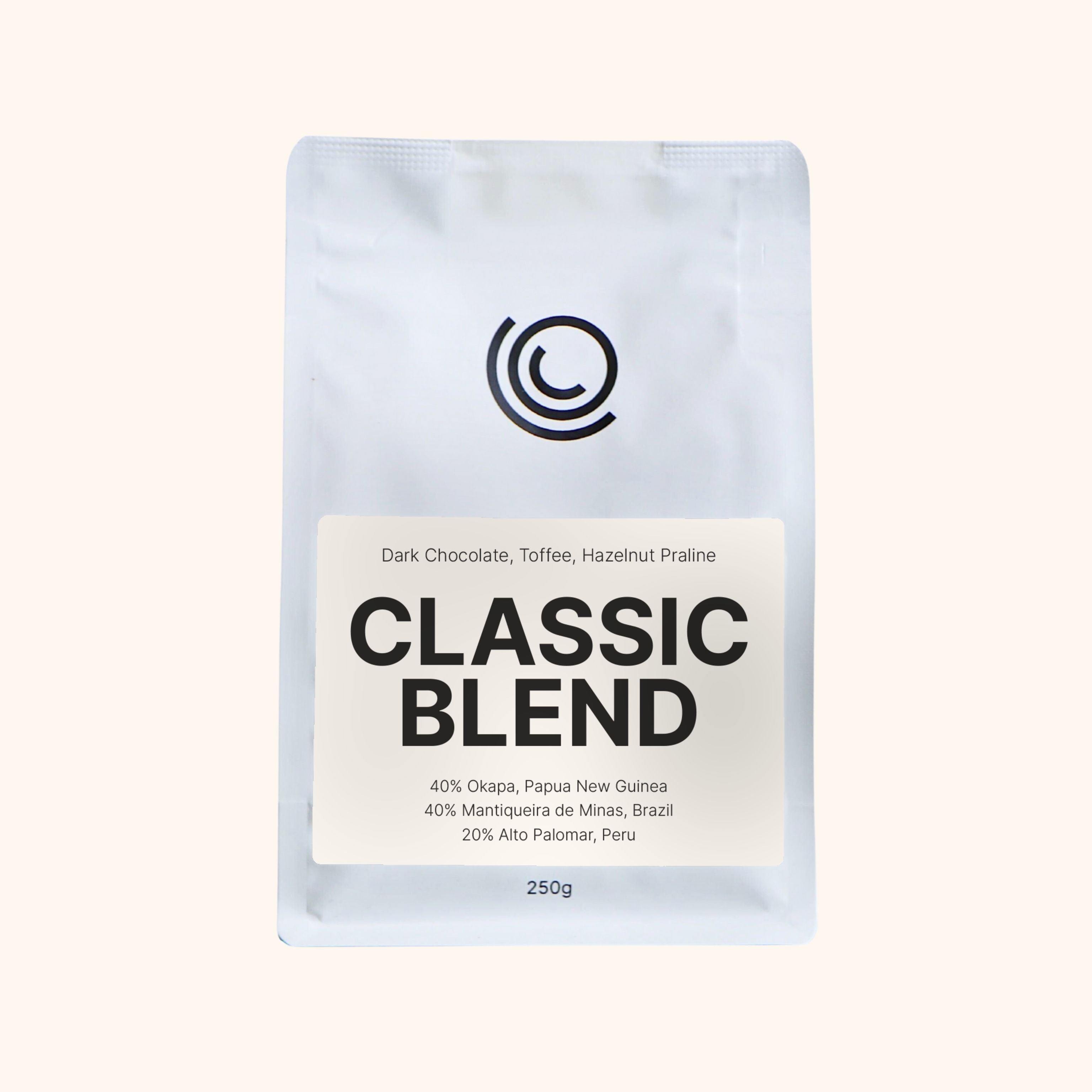 250g bag of classic blend coffee