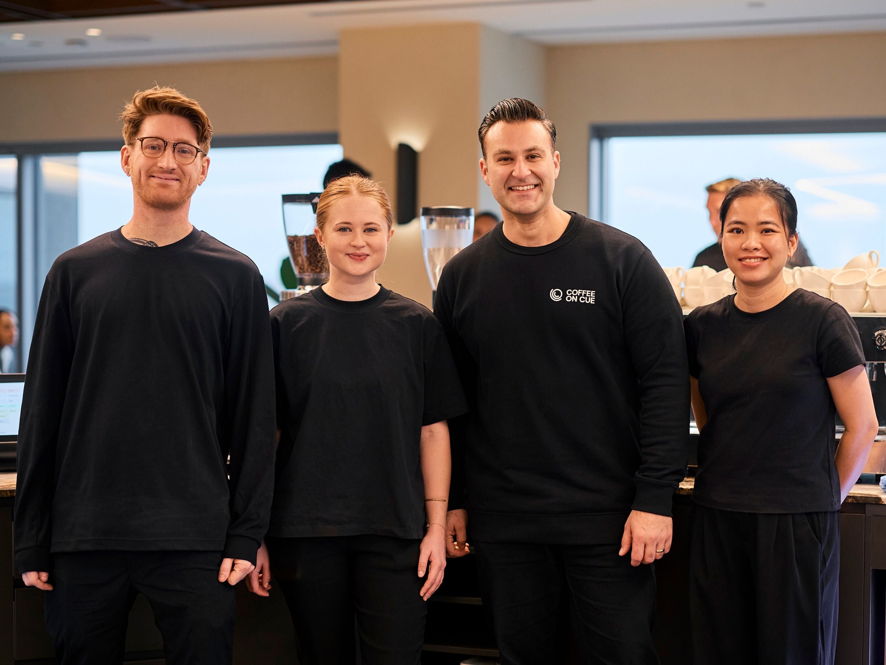 JLL workplace barista team on launch day