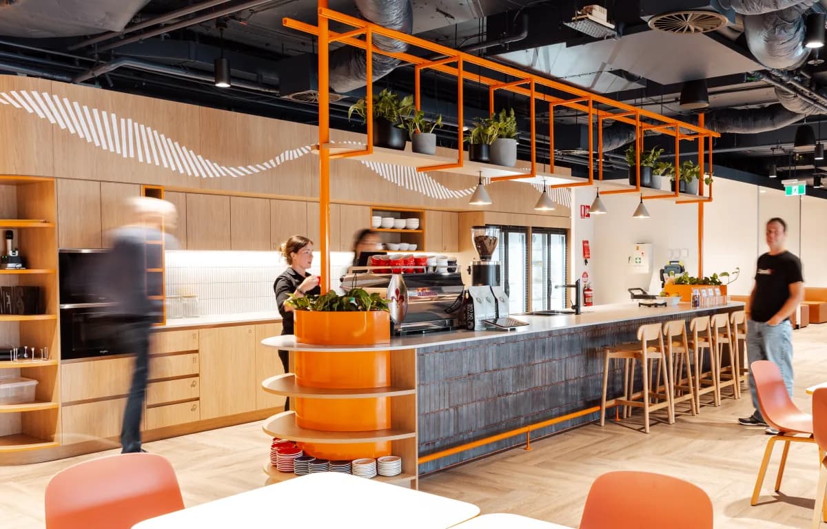 The Cuscal bar and its breakout seating together