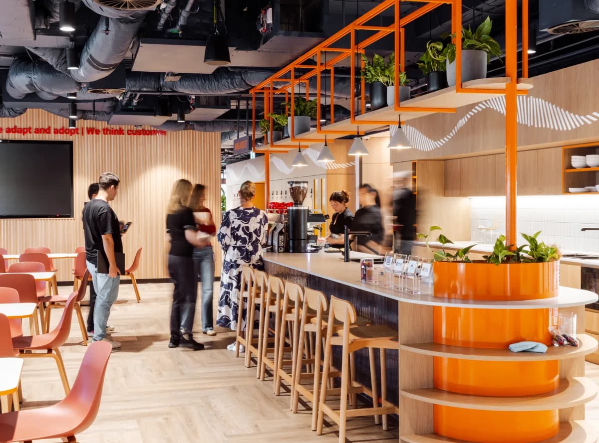 The Cuscal bar in use, seen wide
