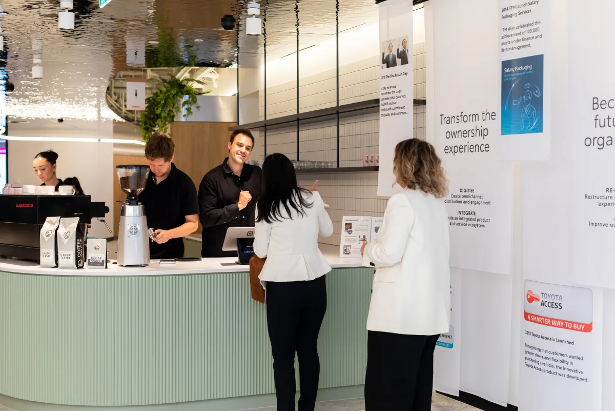 Guests gathered at the Toyota Financial Services bar