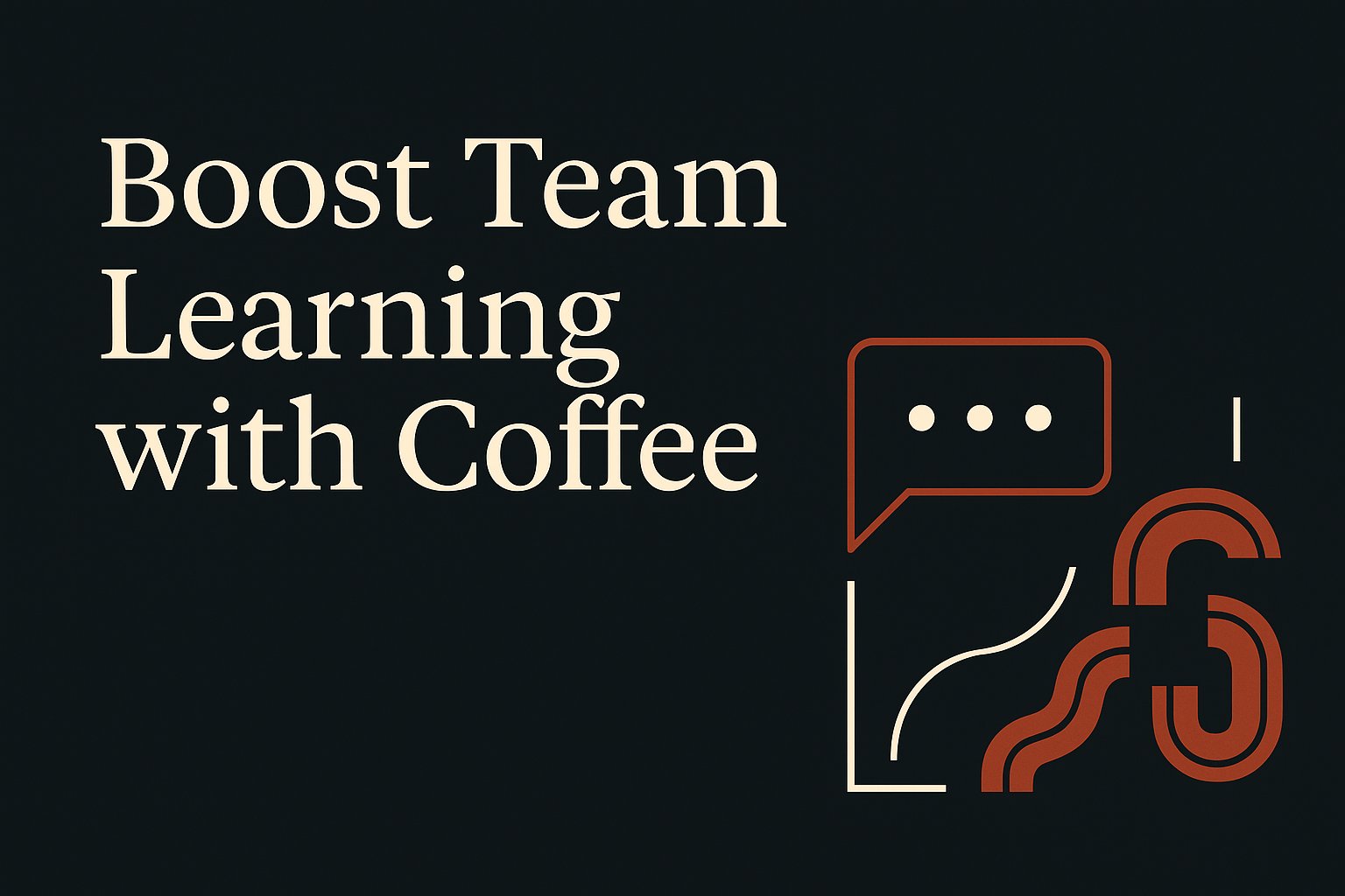 Dark background with cream text, orange connection icons for boosting learning