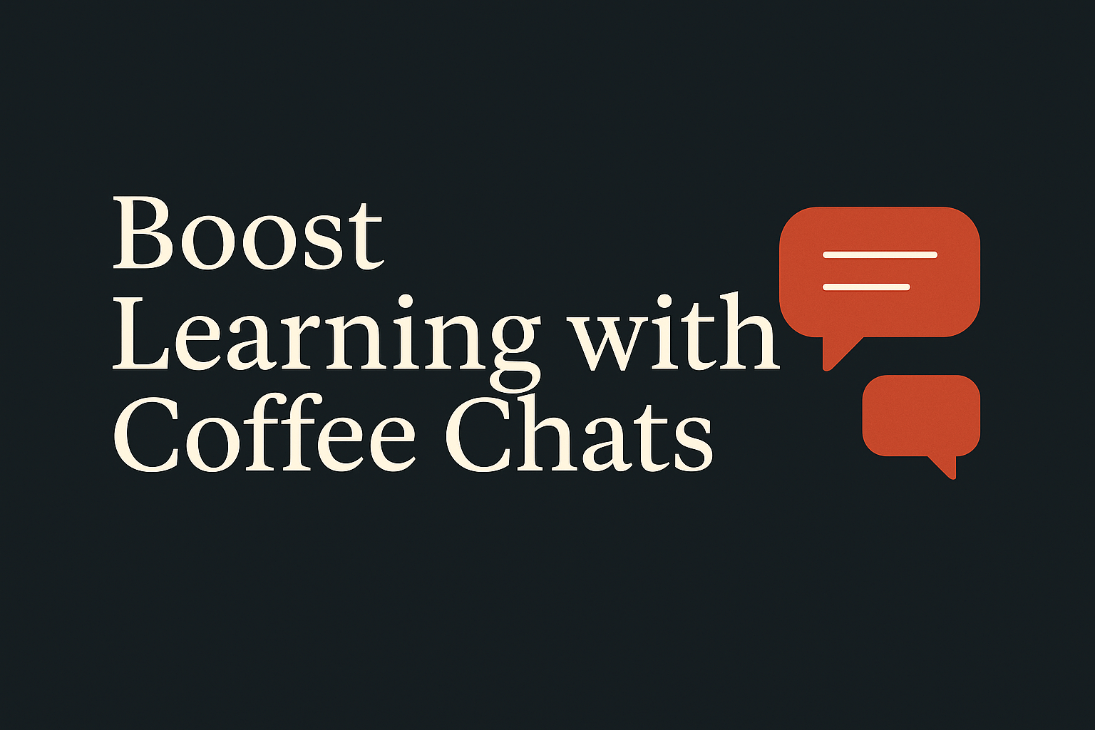 Dark background with cream text and orange conversation bubbles emphasizing workplace communication.