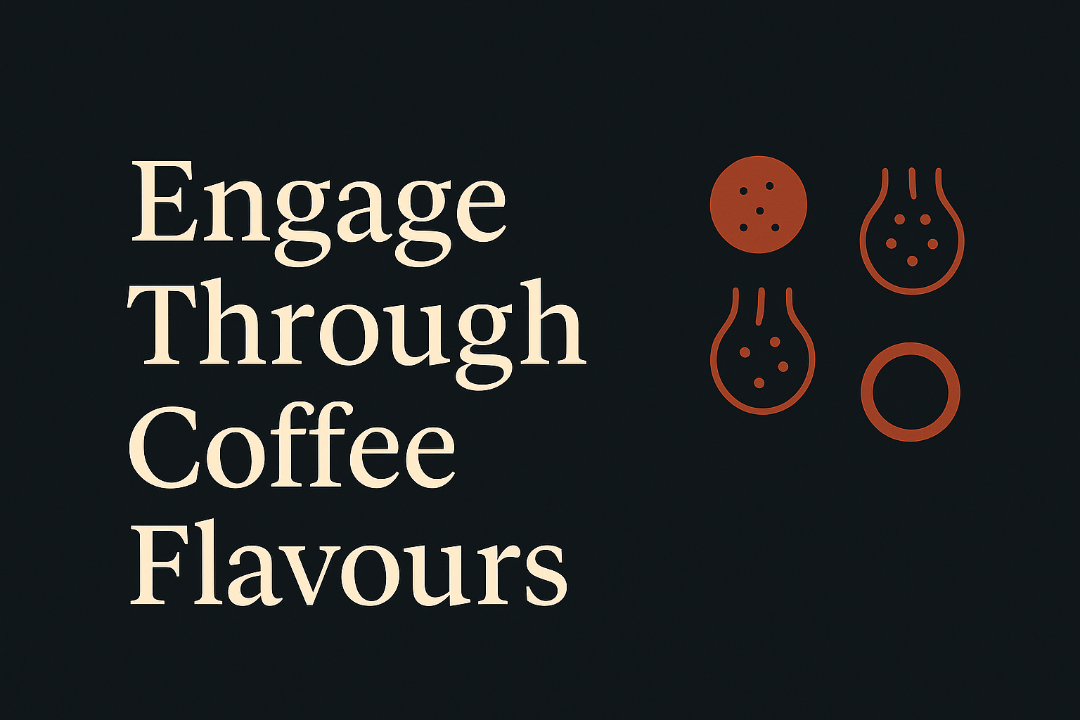 Charcoal background, cream text, orange taste bud icons, engaging sensory literacy design.