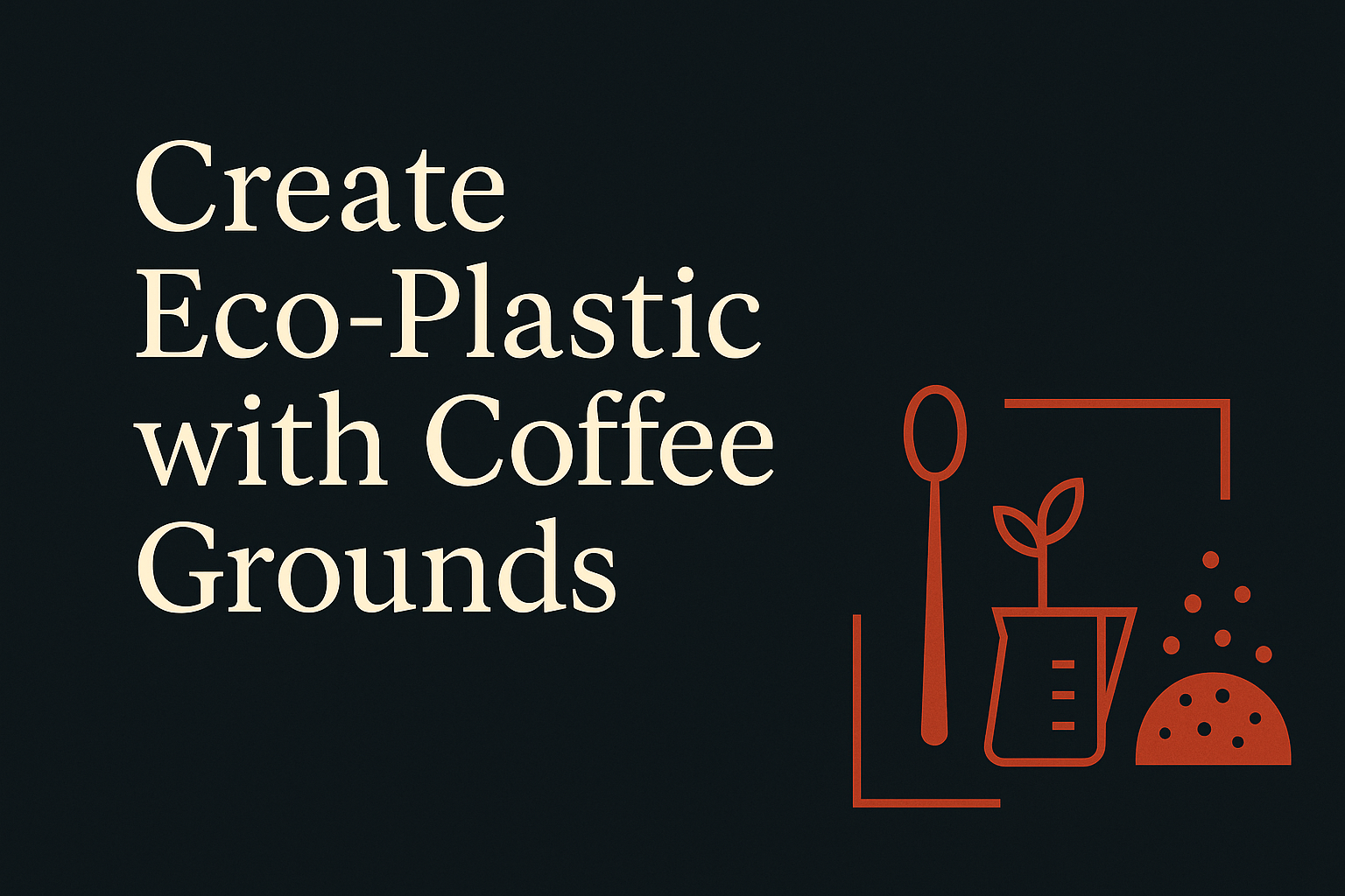 Dark background with cream text and orange kitchen tool icons, focusing on efficiency and cleanliness.