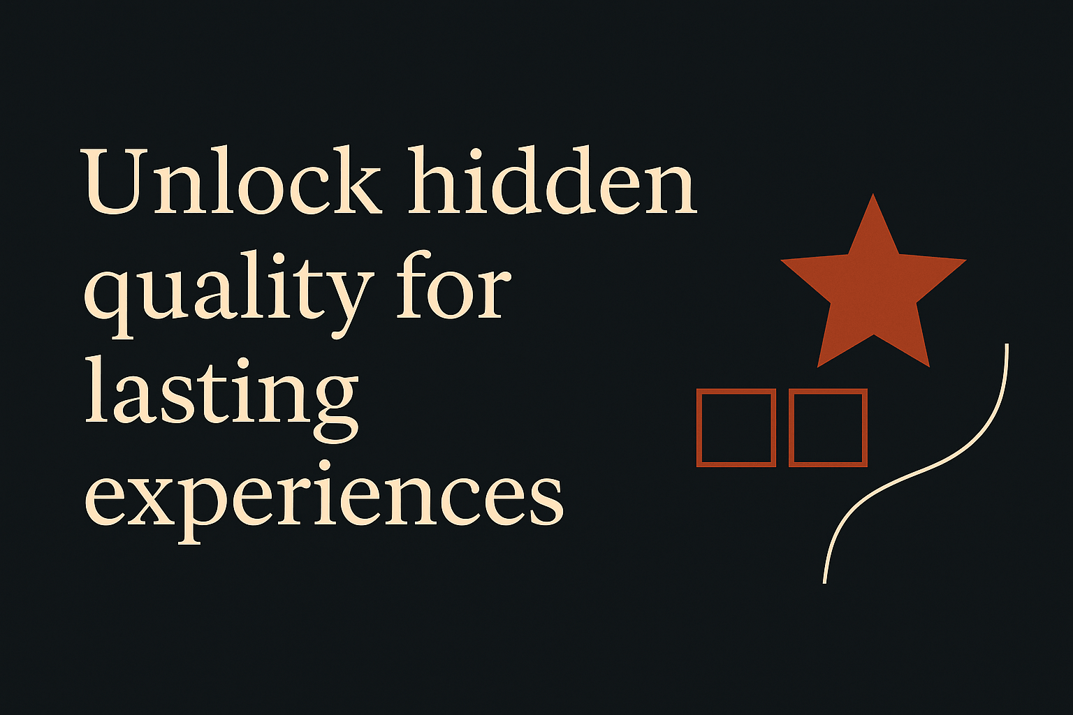 Dark background with cream text and orange rating symbol icons