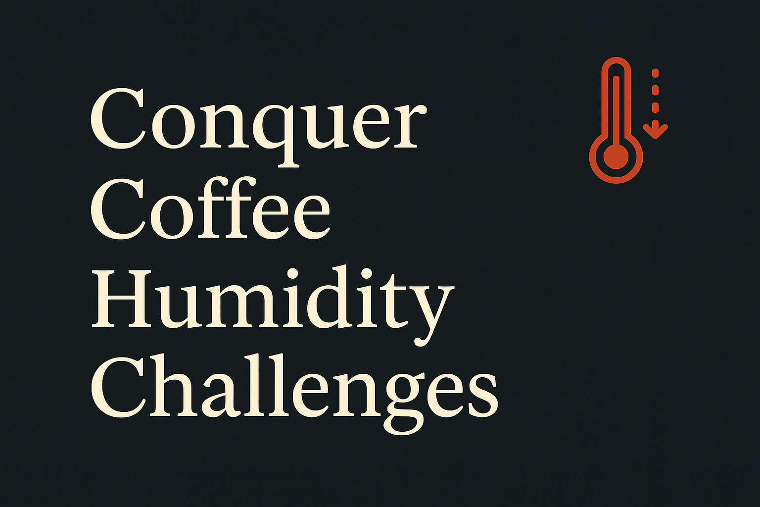 Dark design with cream text and humidity control indicators in orange accents.