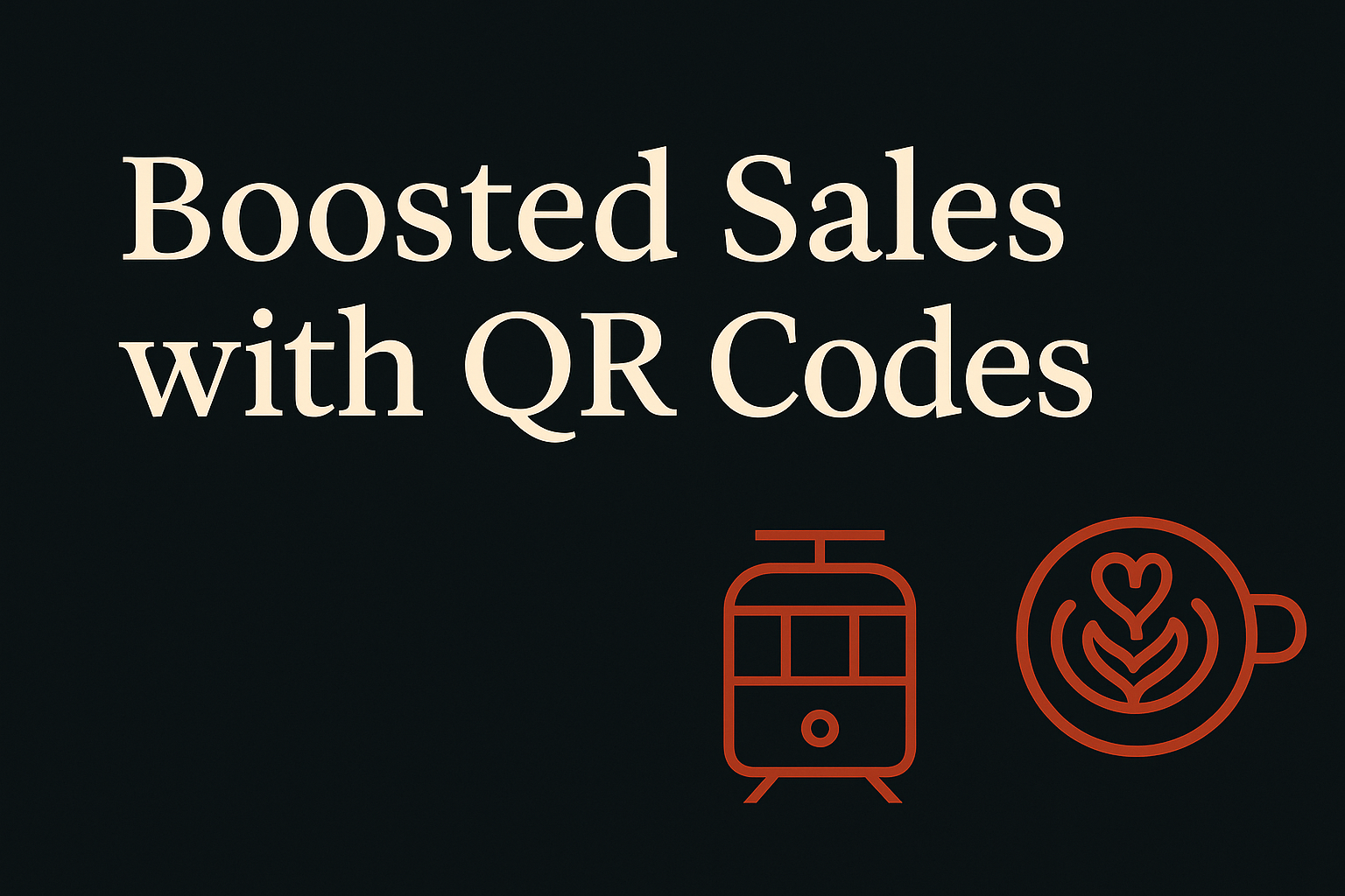 Dark background, cream text with Melbourne coffee cup and tram silhouettes in orange.