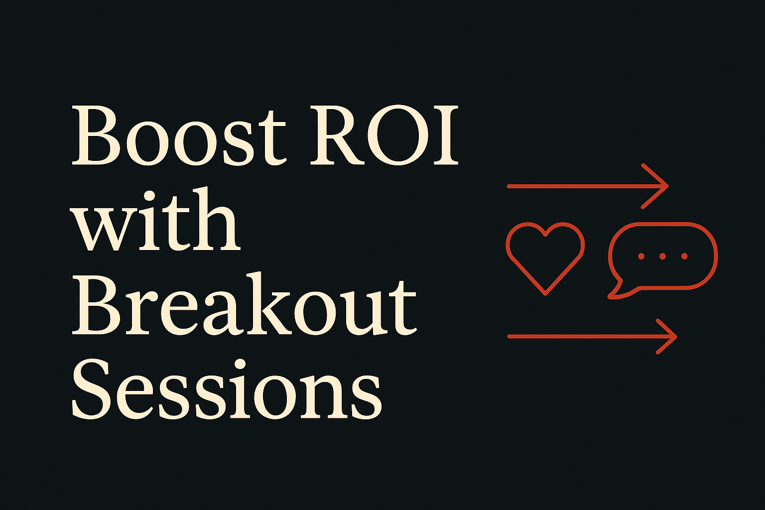 Dark background with cream text and orange timeline arrows and engagement symbols.
