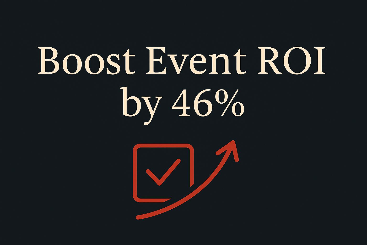 Dark background with cream text, orange checklist and trend arrow icons.