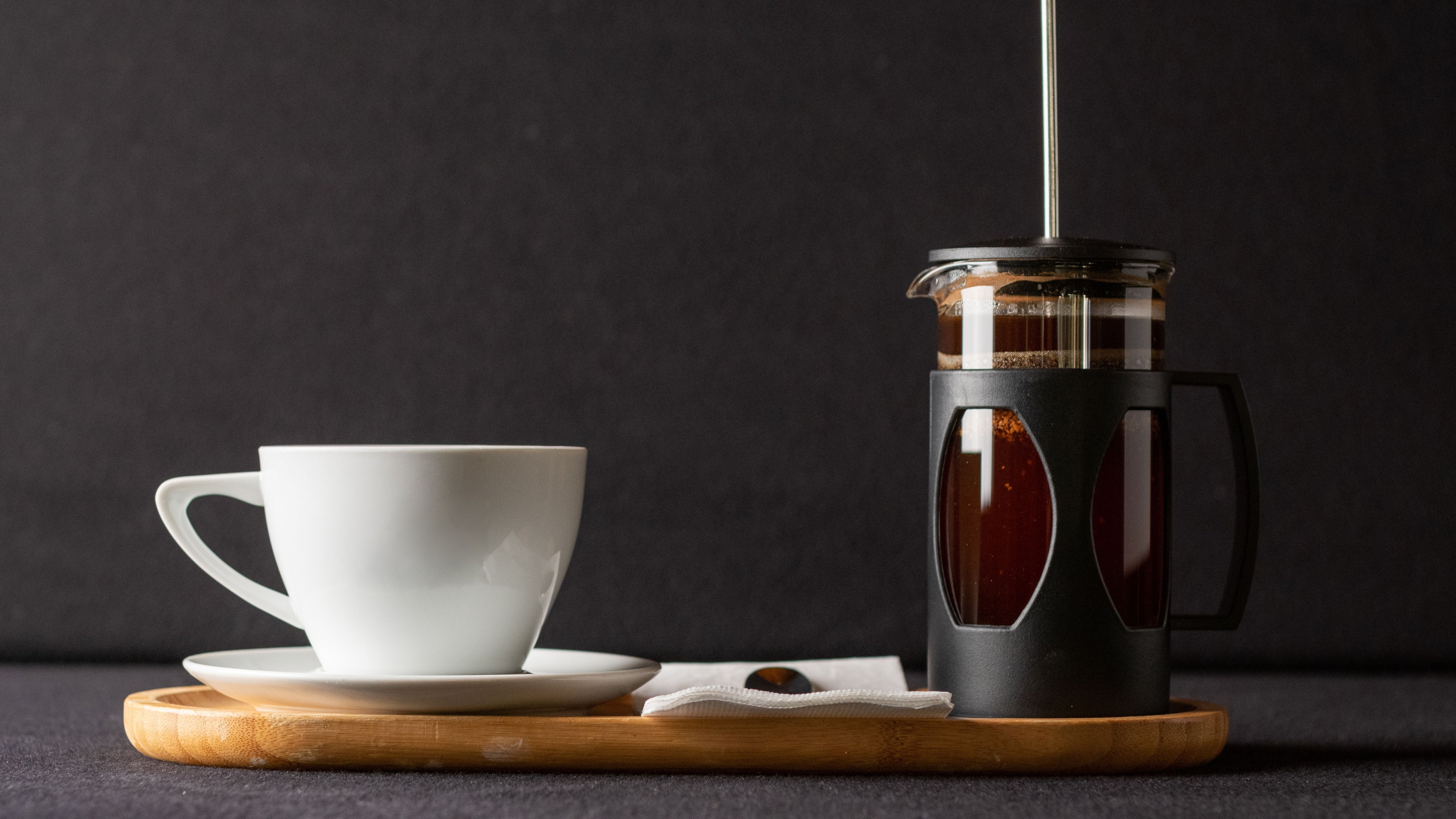 Filter paper and coffee grounds