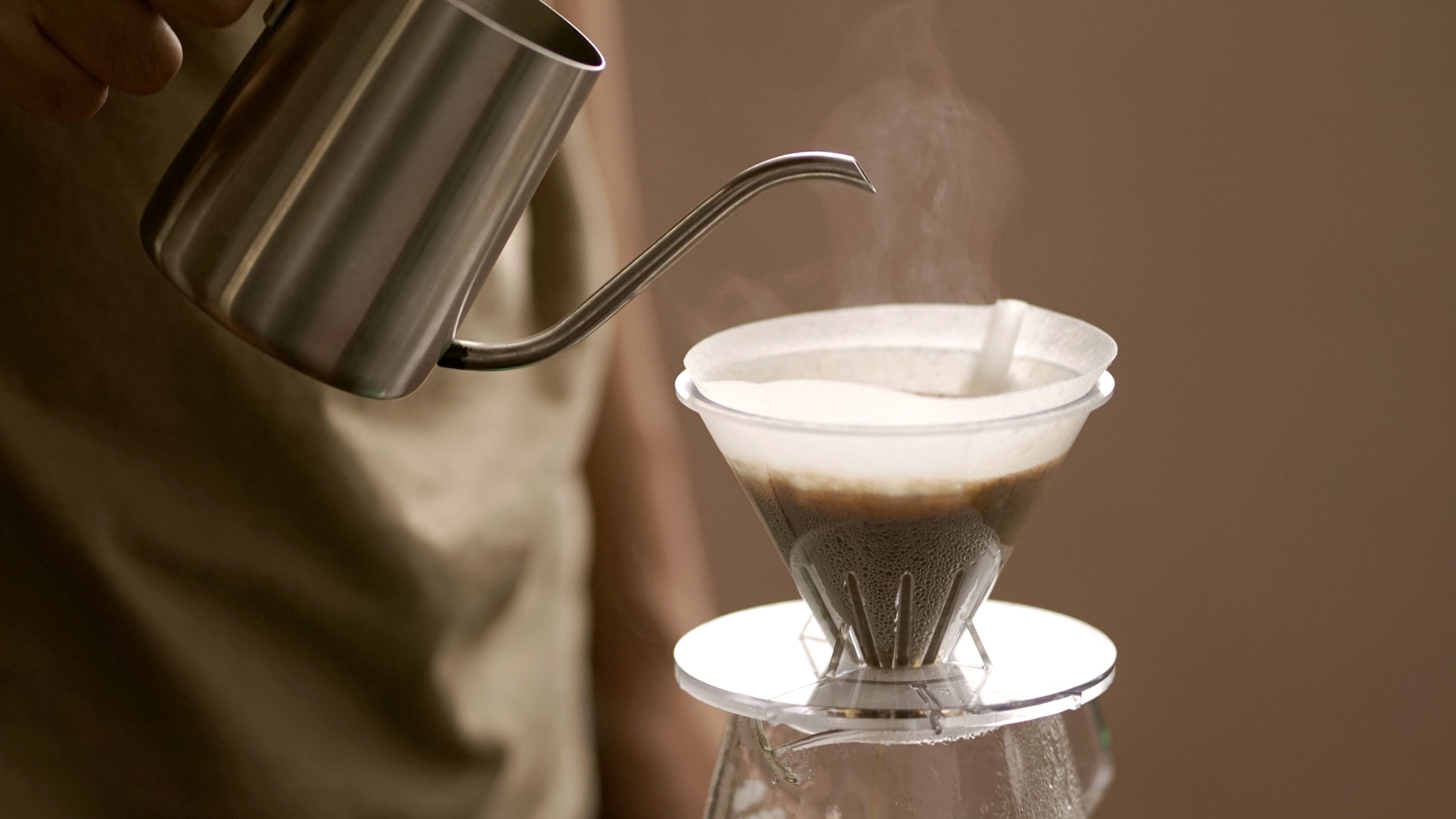 Brewing filter with gooseneck kettle