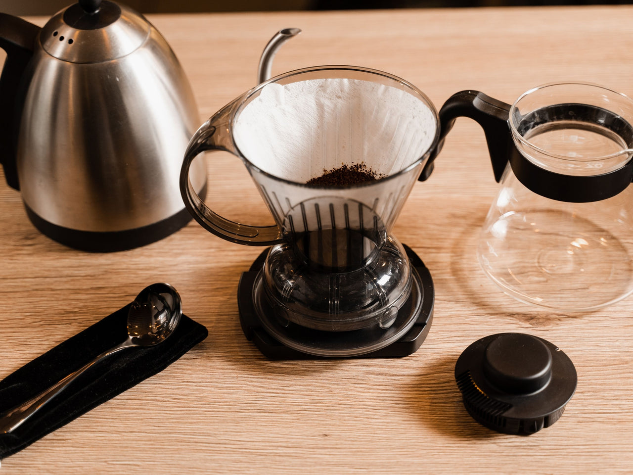 Filter coffee brewing set-up