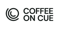 Coffee on Cue black logo rectangle