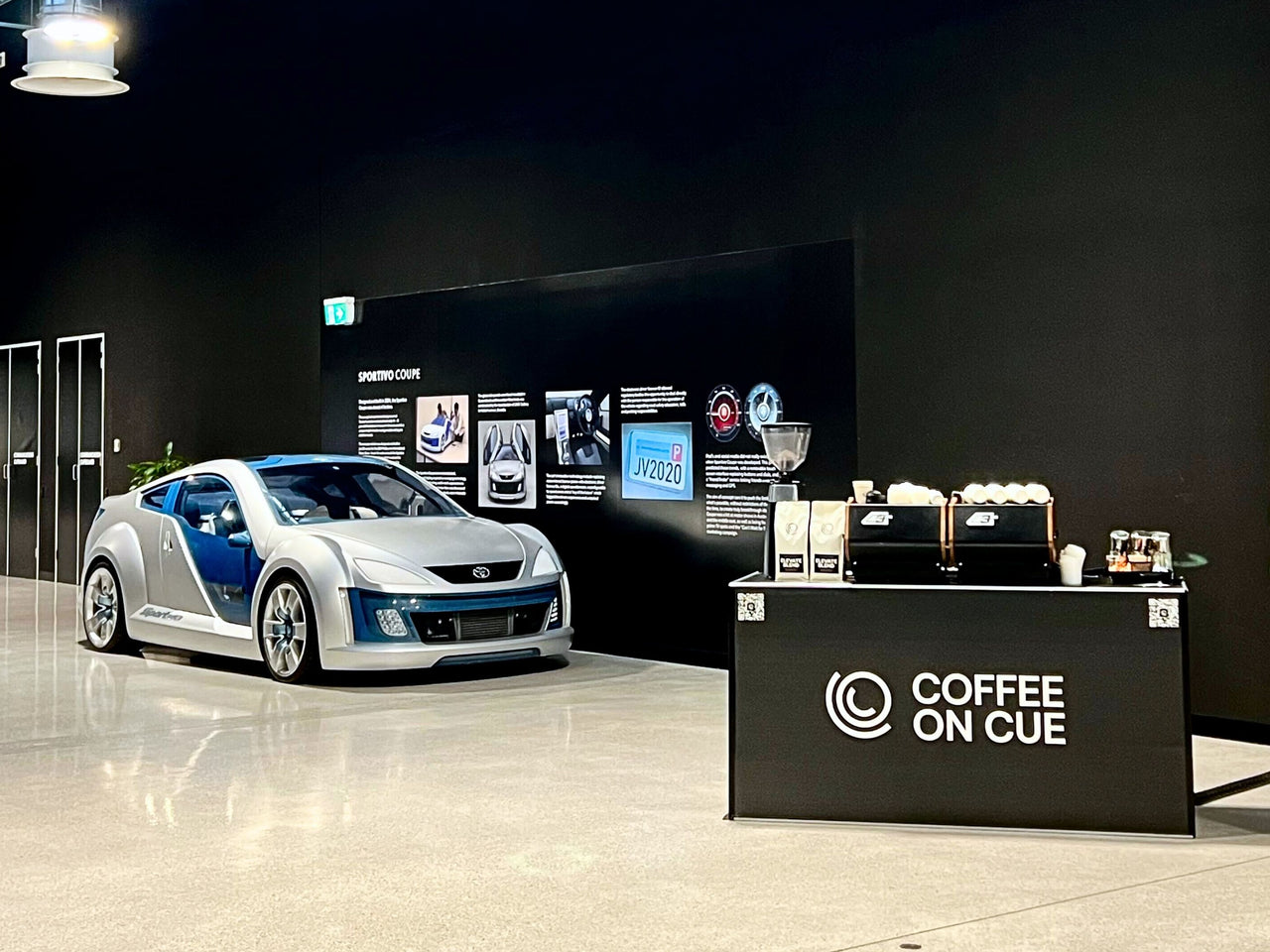 Coffee cart inside toyota facility