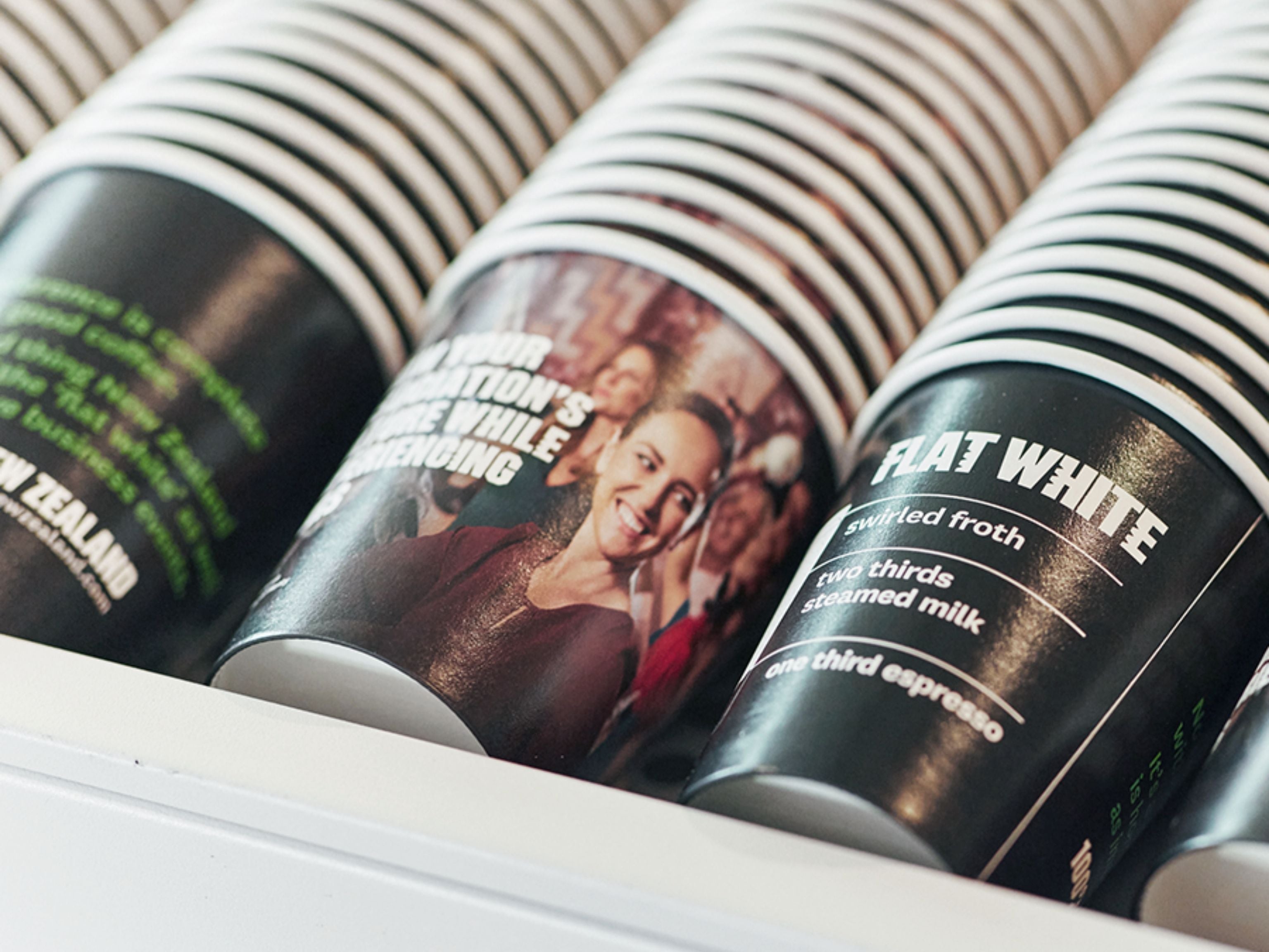Tourism new zealand branded coffee cups