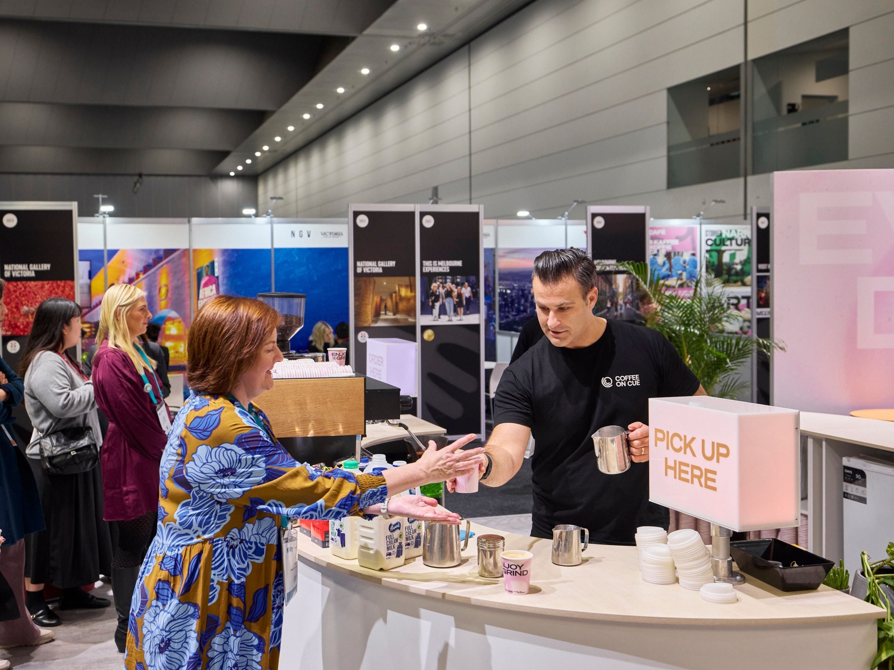 Tradeshow barista on stand