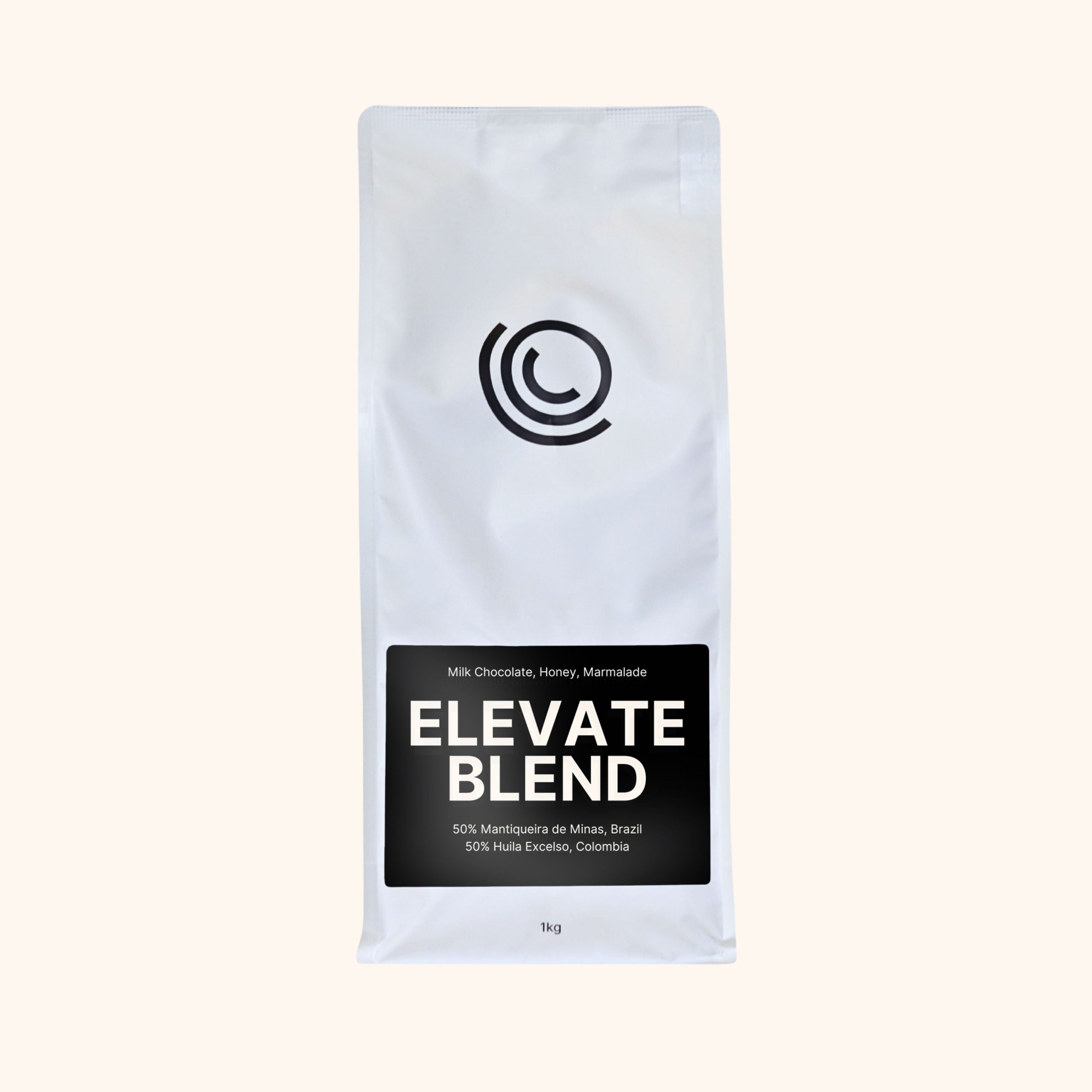 1kg bag of elevate blend coffee
