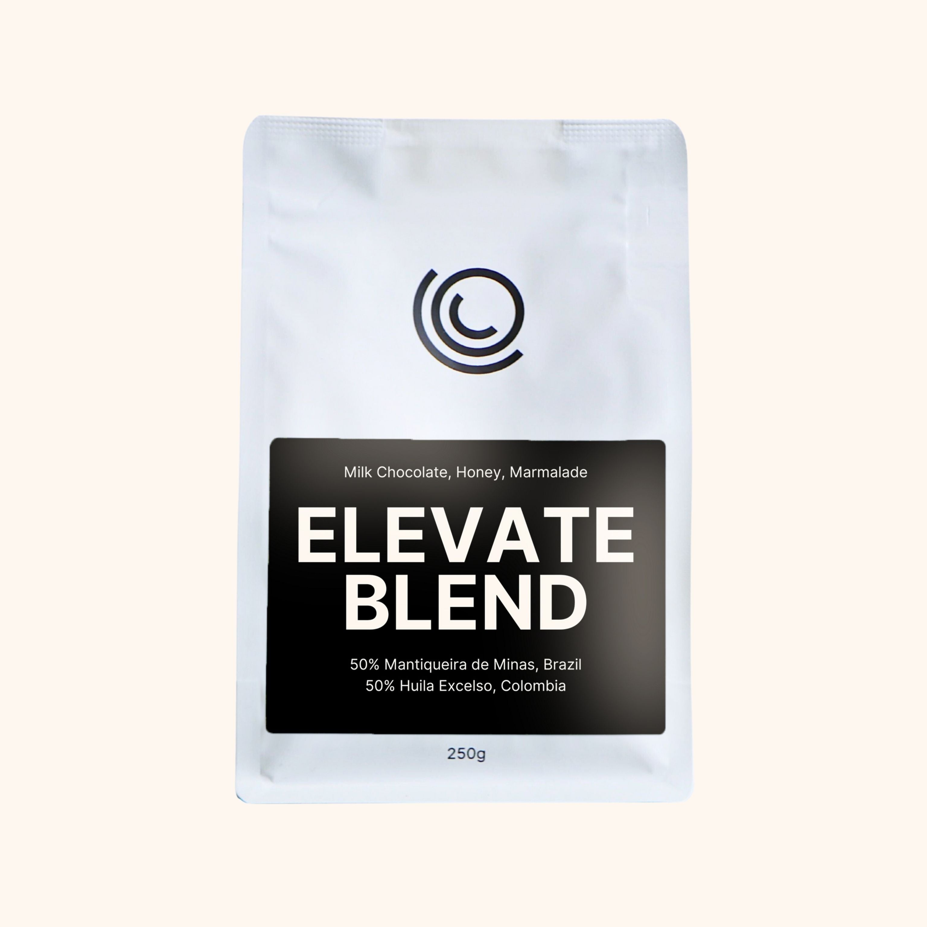 250g bag of elevate blend coffee