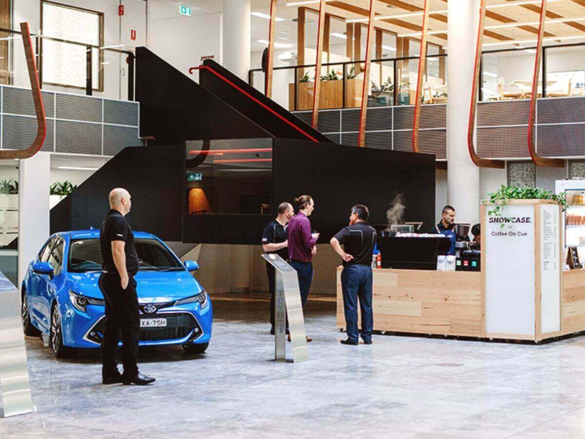 Toyota Altona barista in the office setup