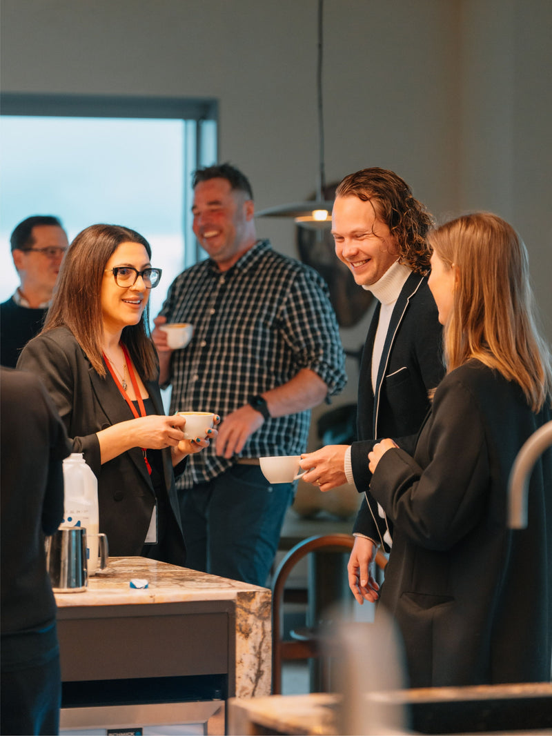 People connecting over coffee