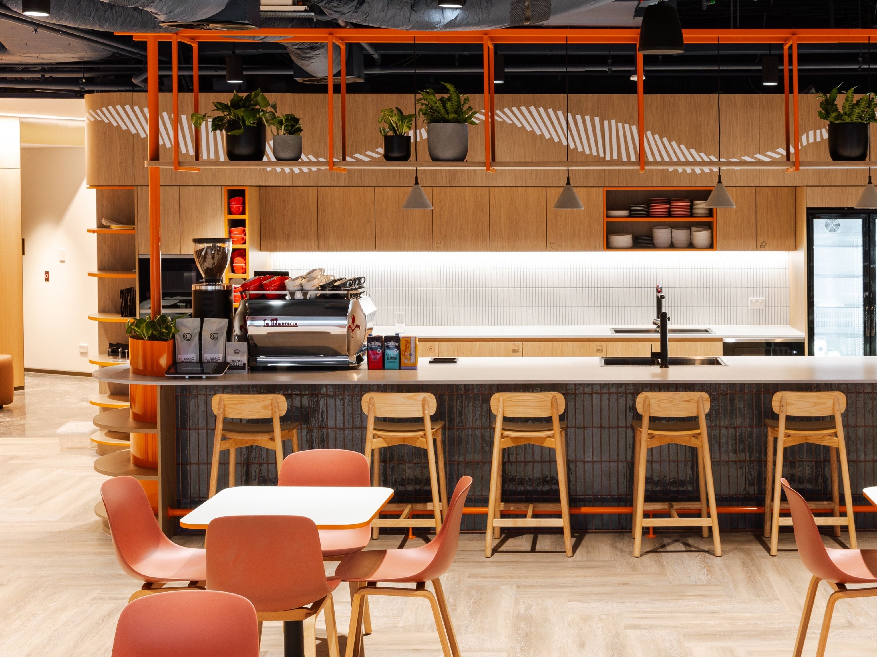 Workplace coffee bar set up at Cuscal in Sydney