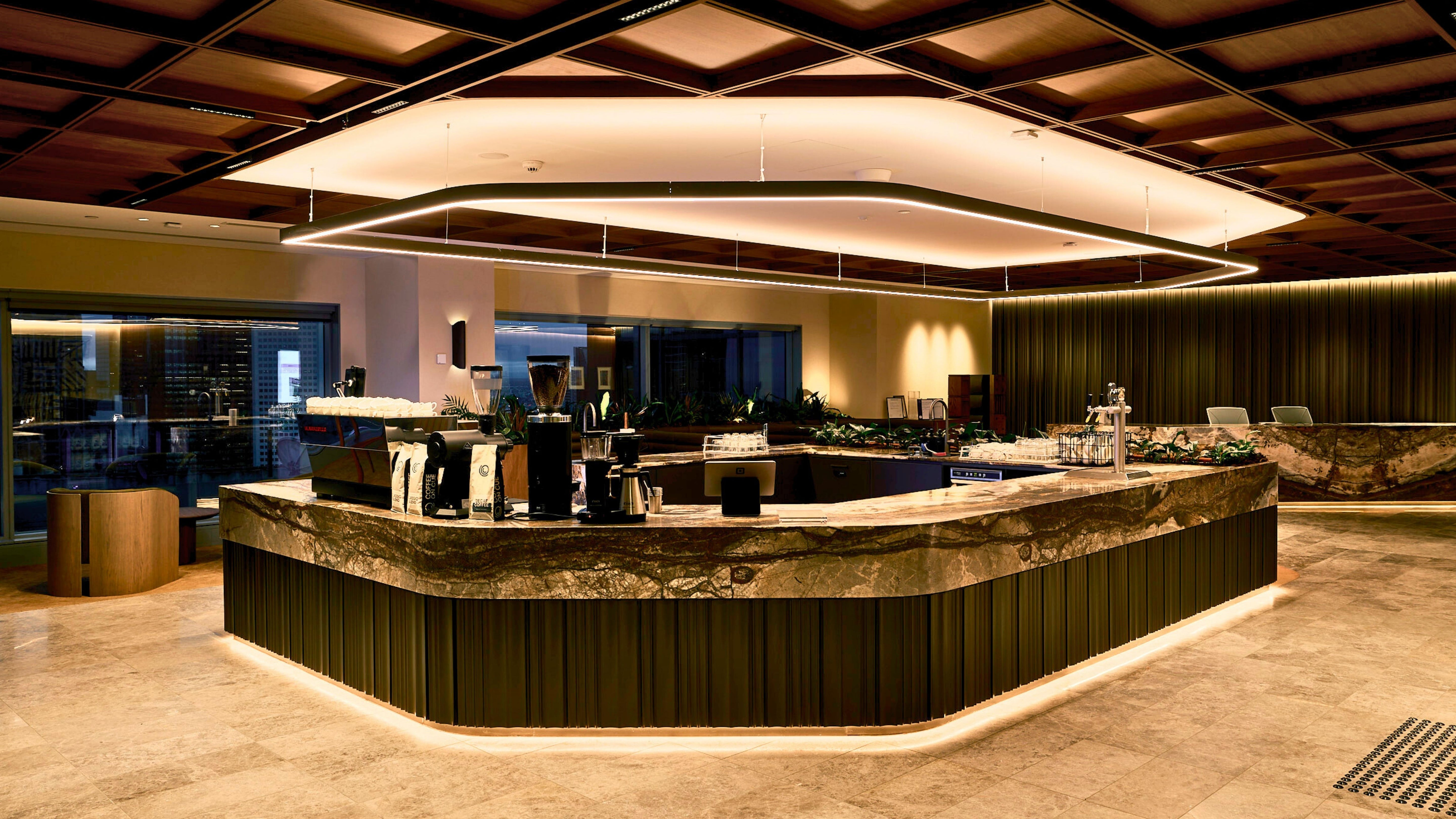 JLL custom office coffee bar